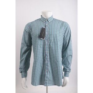 Zara Man Men Vichy Oxford Shirt Size XL Green Navy Checked 6608/405 NWT